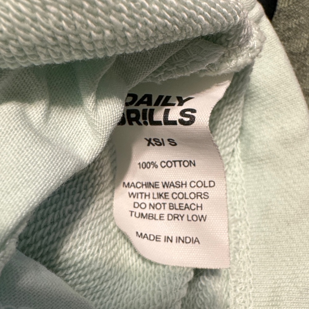 DAILY DRILLS 100% Cotton Drawstring Shorts in Surf Sz. XS/S - Picture 8 of 8